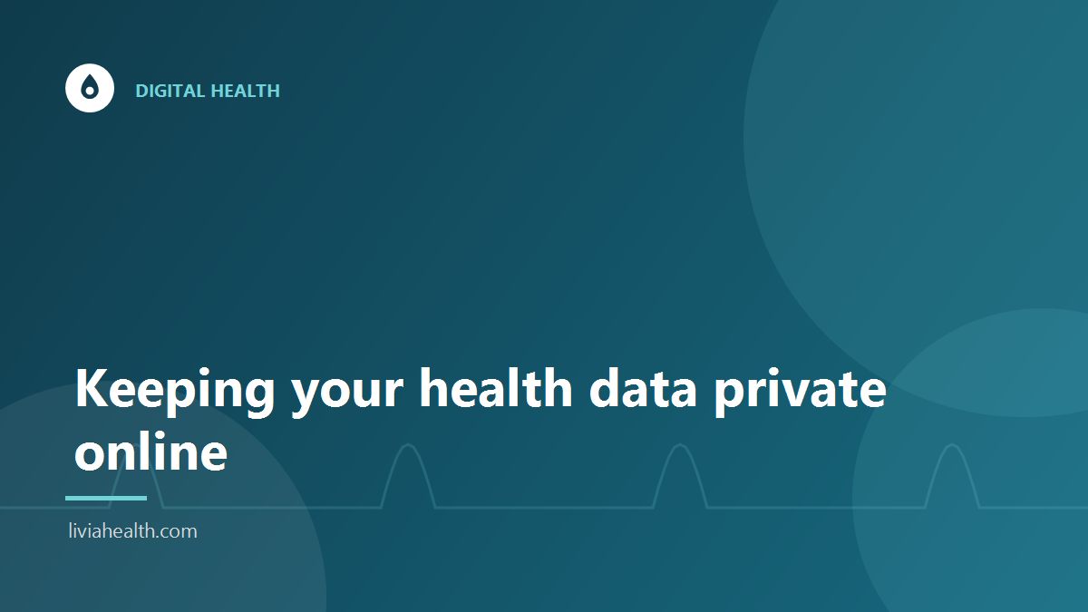 Person using a health app on a phone