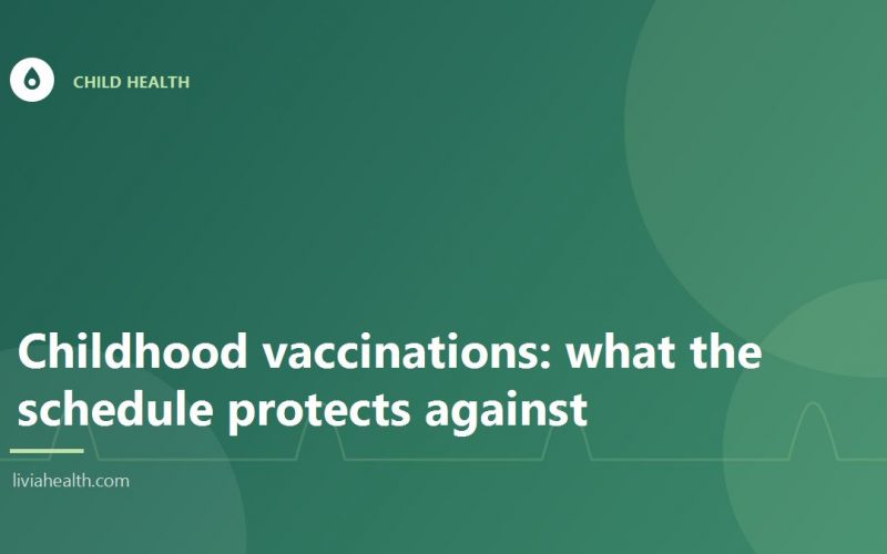 Mother holding her baby at a clinic vaccination visit